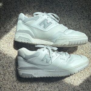 New Balance 550 White and Gray Sneakers